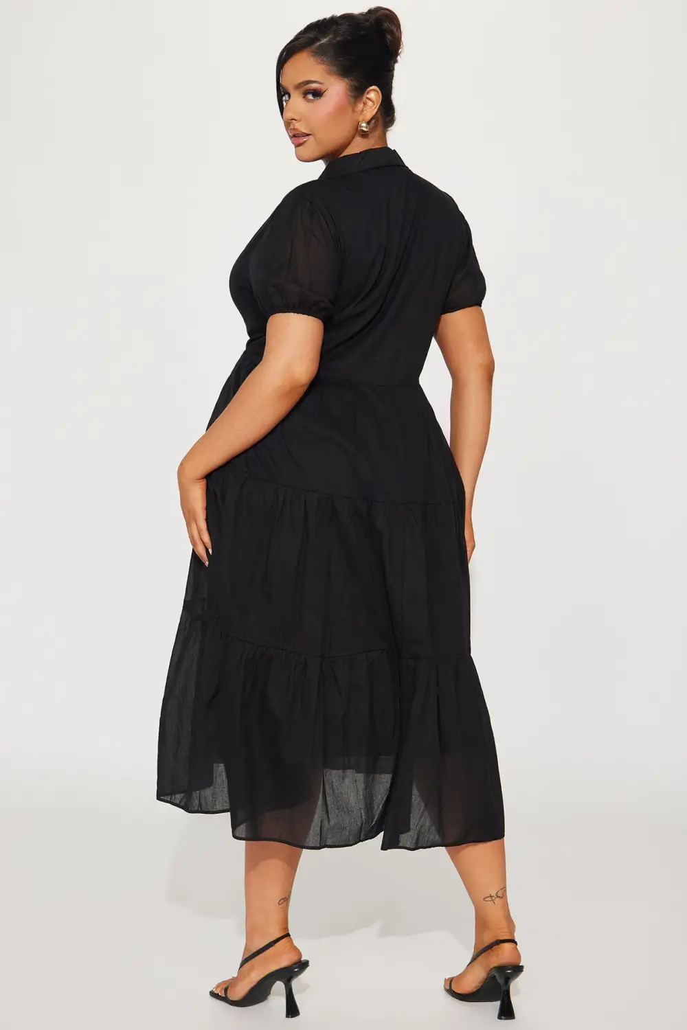 Stella Midi Dress - Black