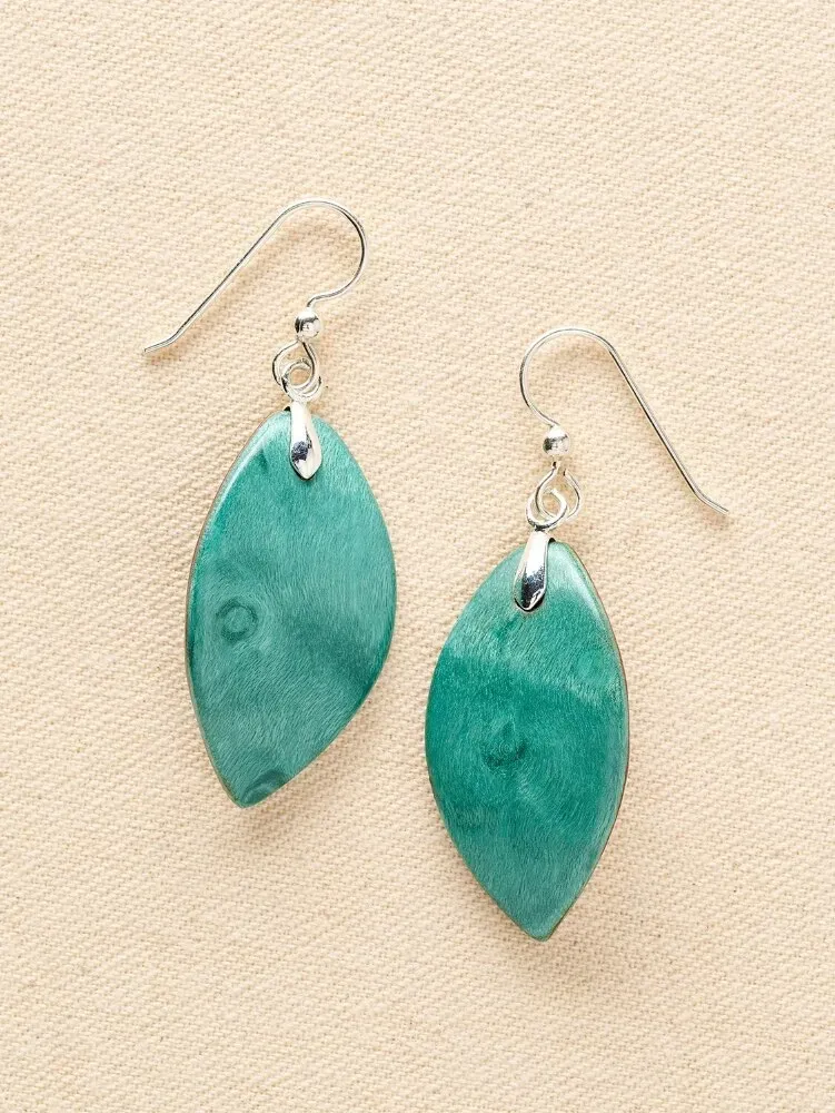 Forest Dreams Mini Leaf Wood Drop Earrings