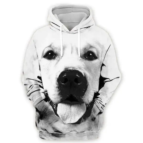3D graphic printed Dog pattern Hoodies
