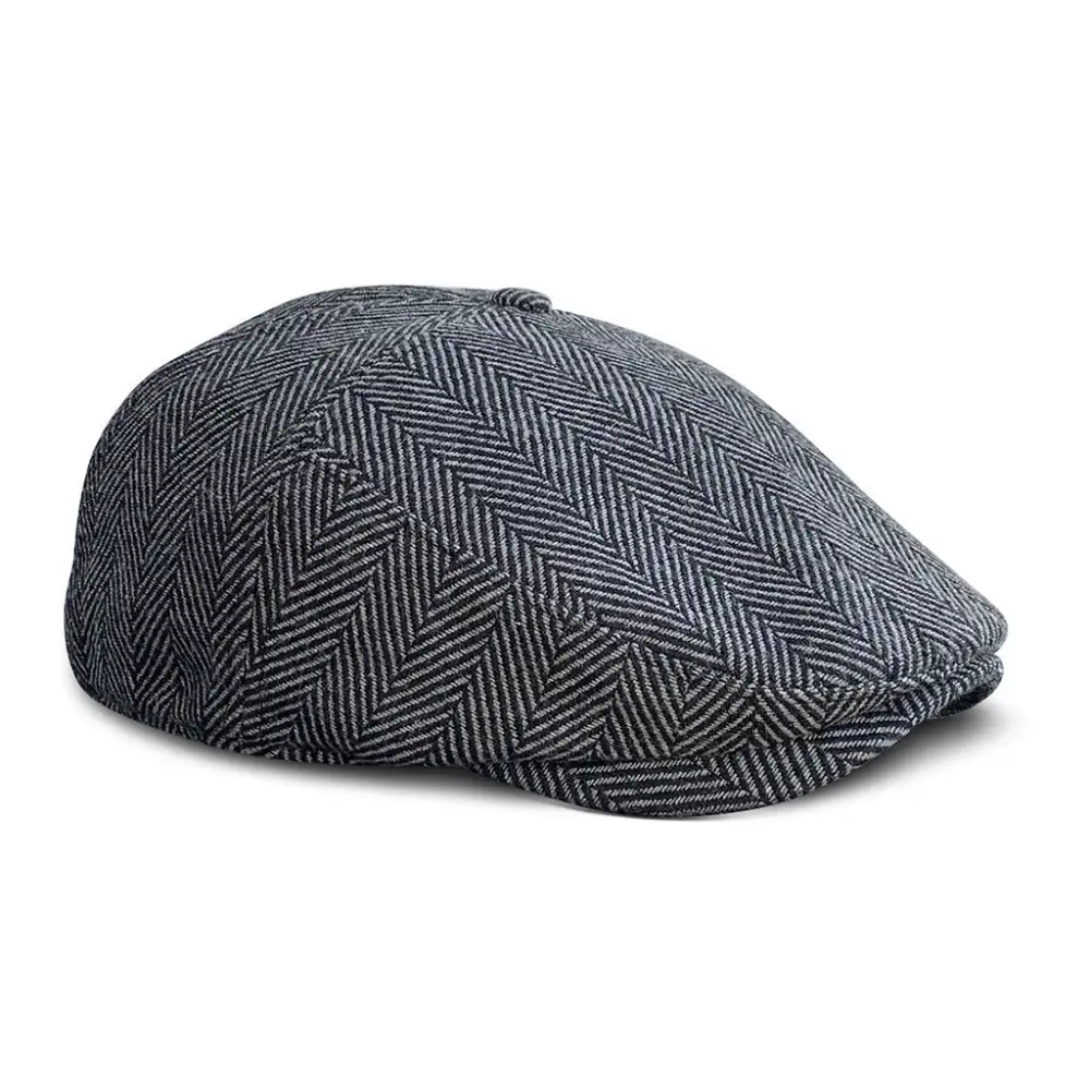 The Original 5-Panel Boston Scally Cap - Grey Herringbone