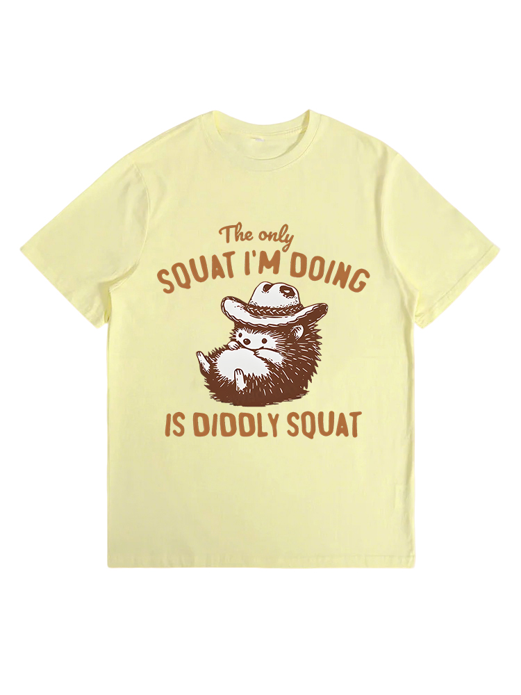 Lazy Hedgehog Print T-Shirt