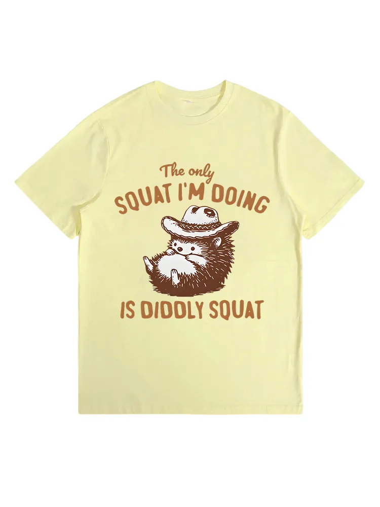 Lazy Hedgehog Print T-Shirt