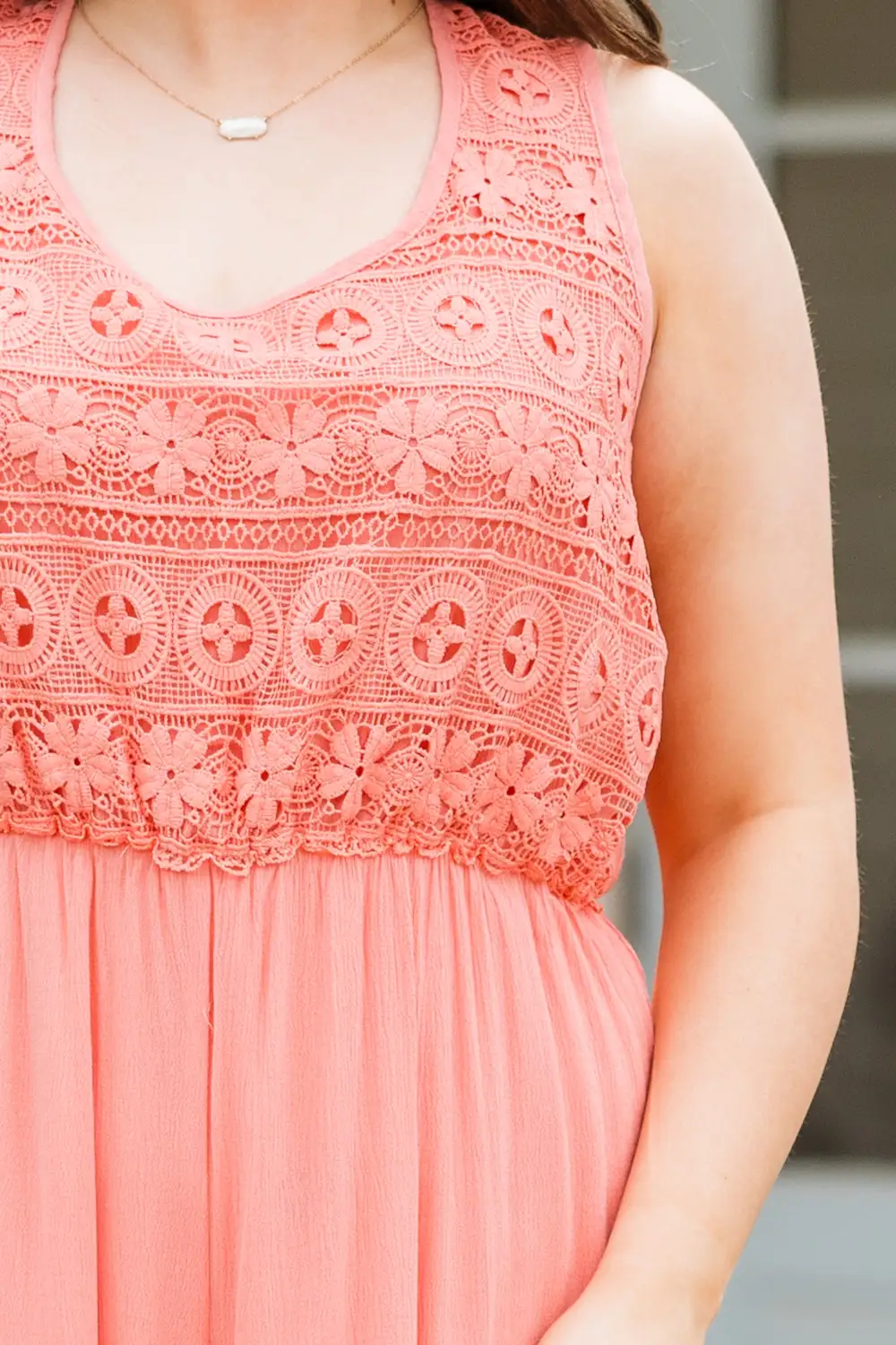 Boho In Lace Jumpsuit, Peach