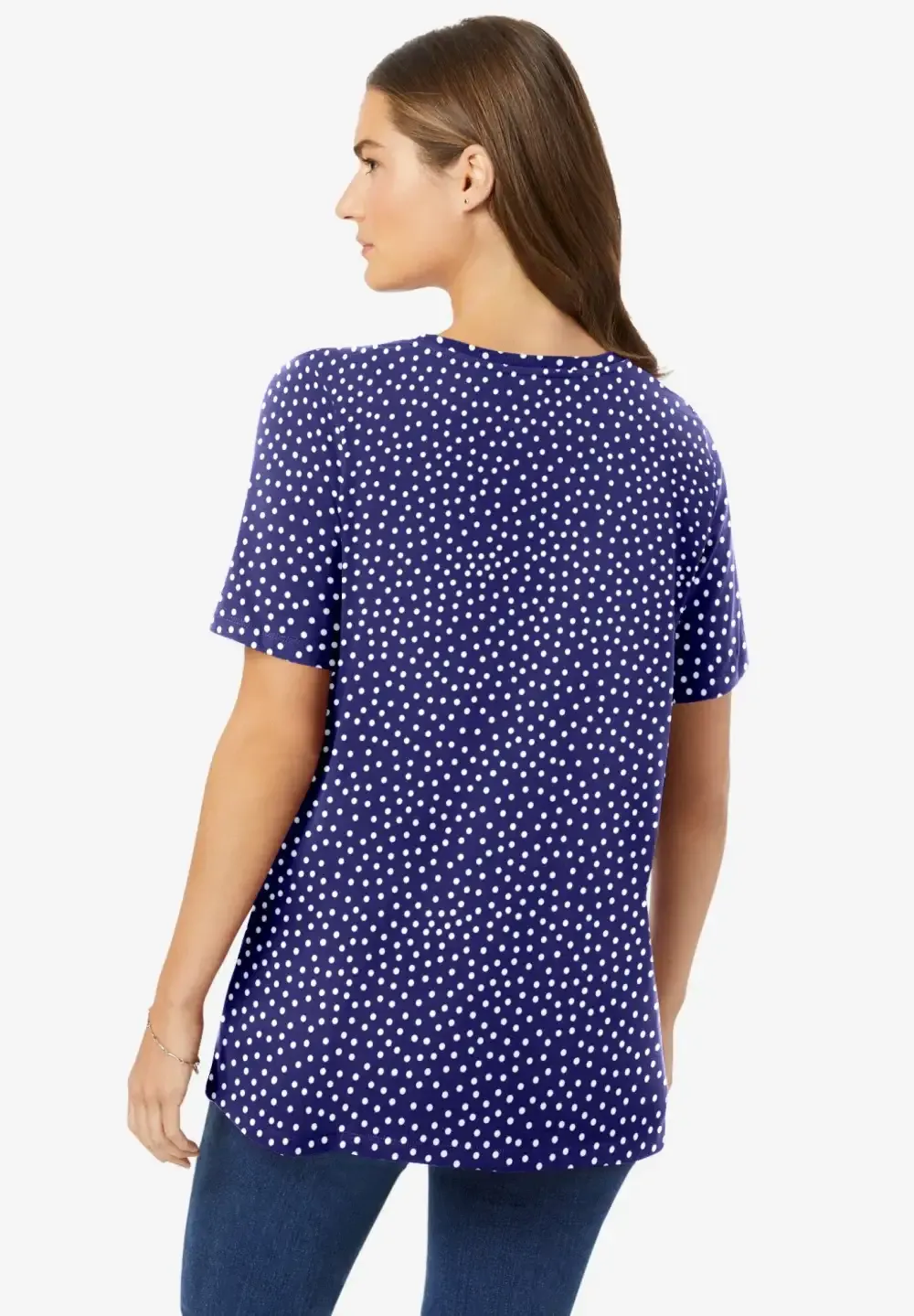Perfect Printed Short-Sleeve Crewneck Tee