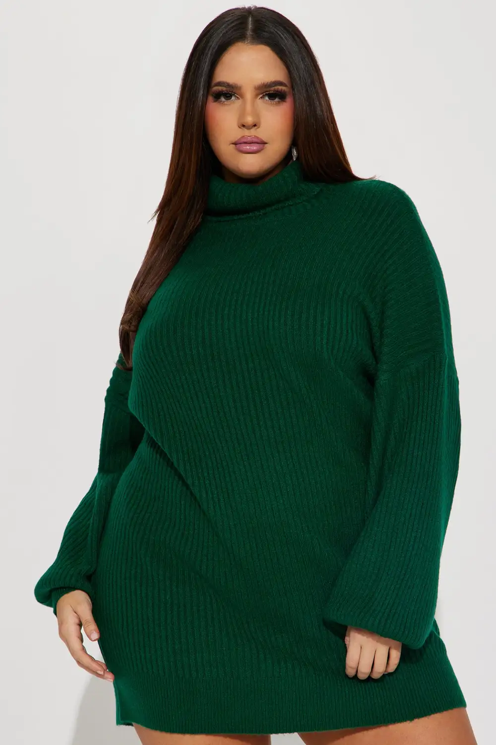 Karina Sweater Mini Dress - Hunter