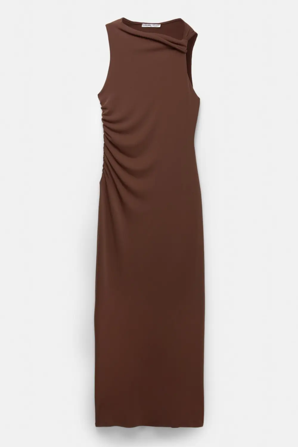 Vestido midi frunces