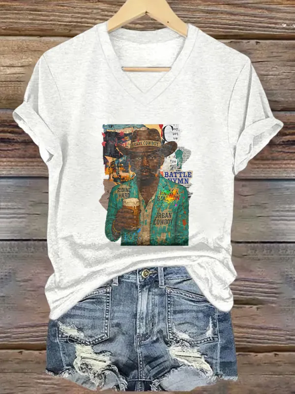 Women'S Battle Hymn V-Neck Short-Sleeved T-Shirt