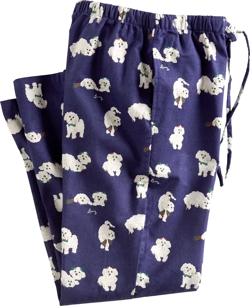 Lanz Puppy Love Flannel Pajama Set