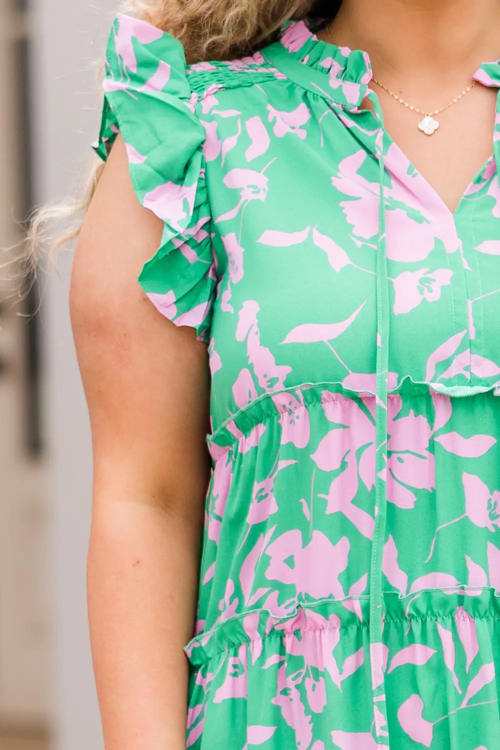 Moon Gazing Dress, Green Mix