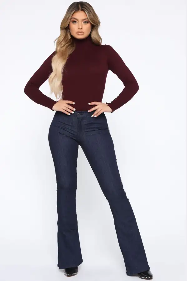 Meet Me Somewhere Turtle Neck Sweater - Wine