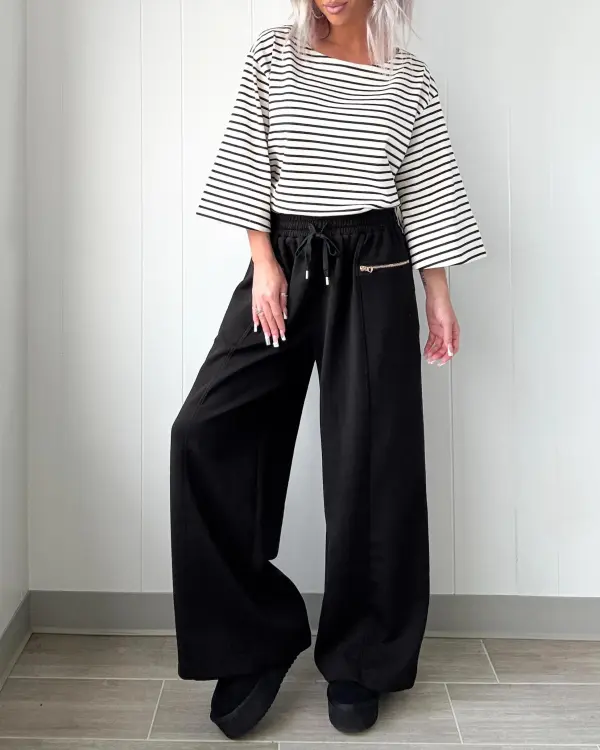 Regular Sweatpants - Black