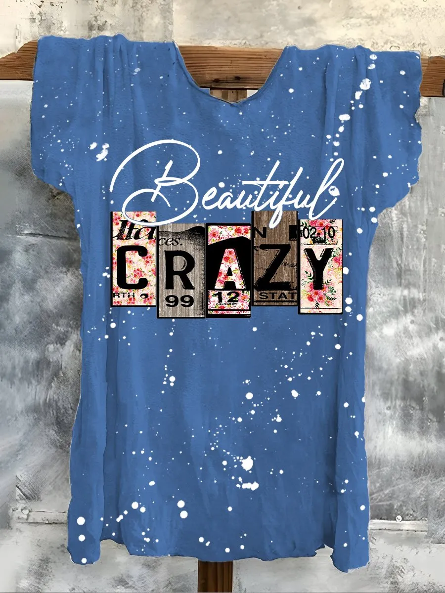 Women's Beautiful Crazy Print T-Shirt