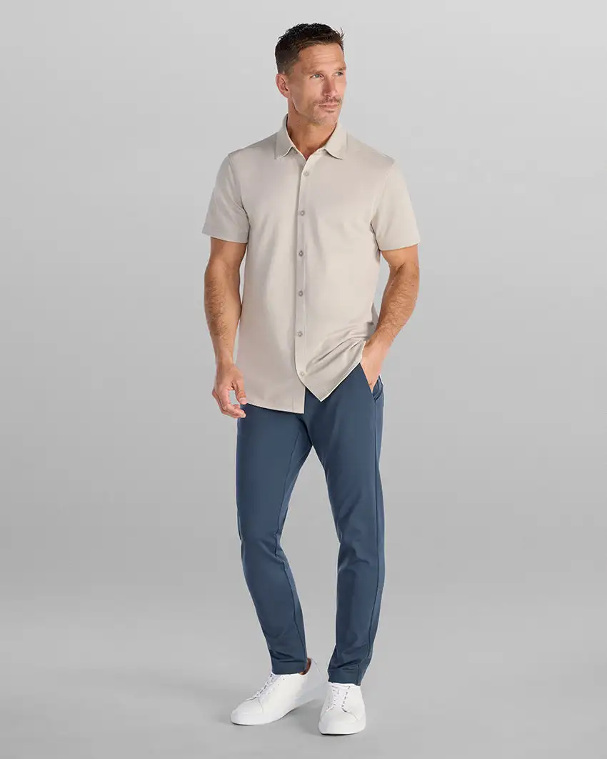 Bayside Oxford Short Sleeve Button Down