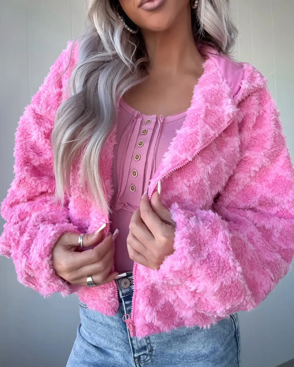 Pink Hooded Jacket