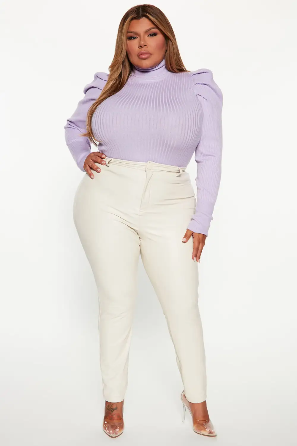 Get On With It Turtleneck Sweater - Lavender