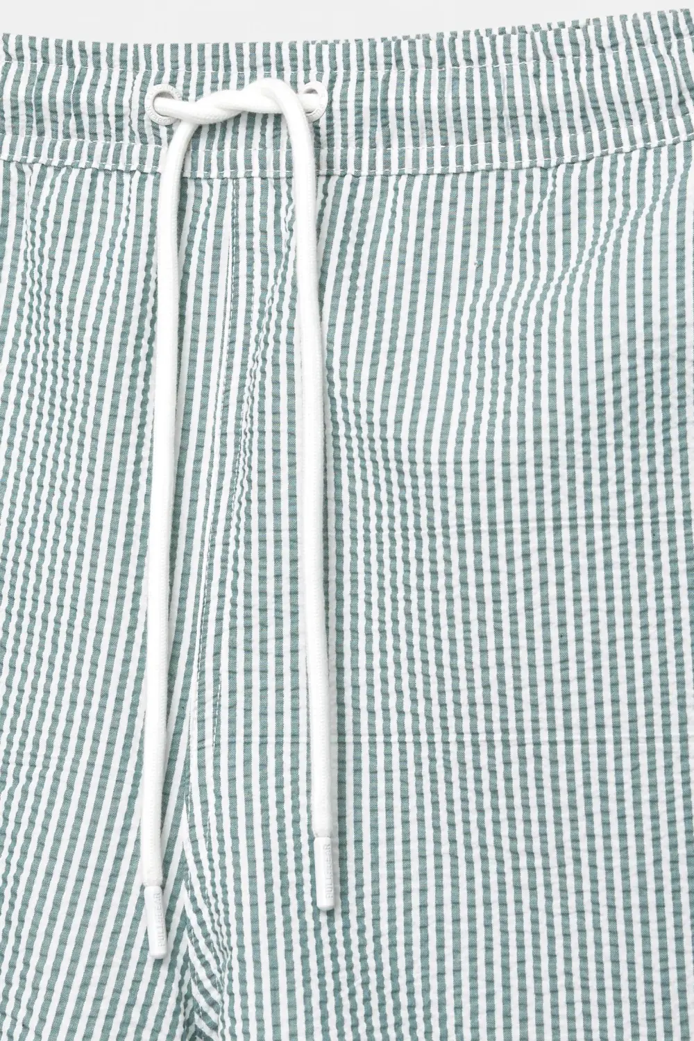 Striped seersucker swimming trunks
