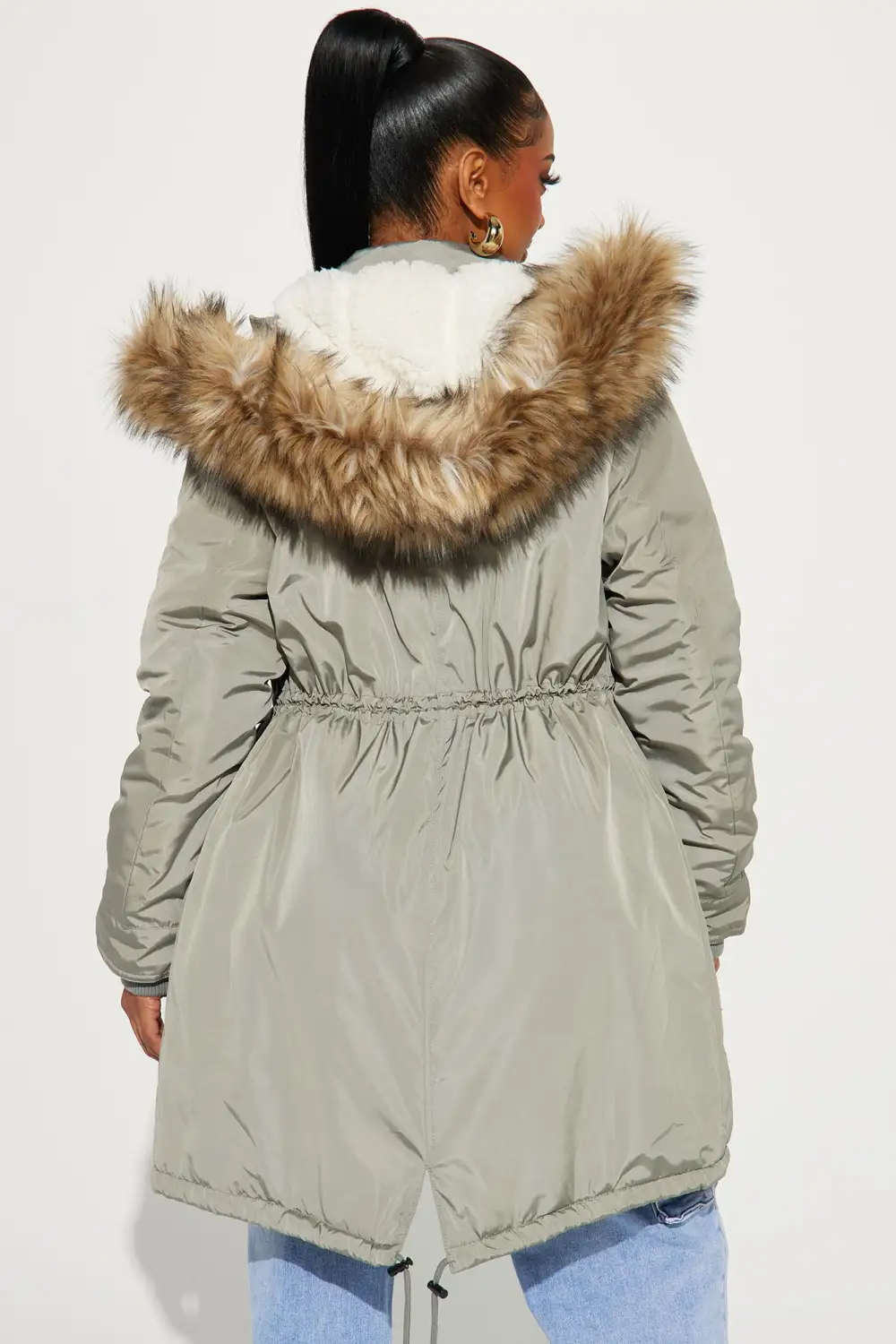 Cold News Puffer Jacket - Olive