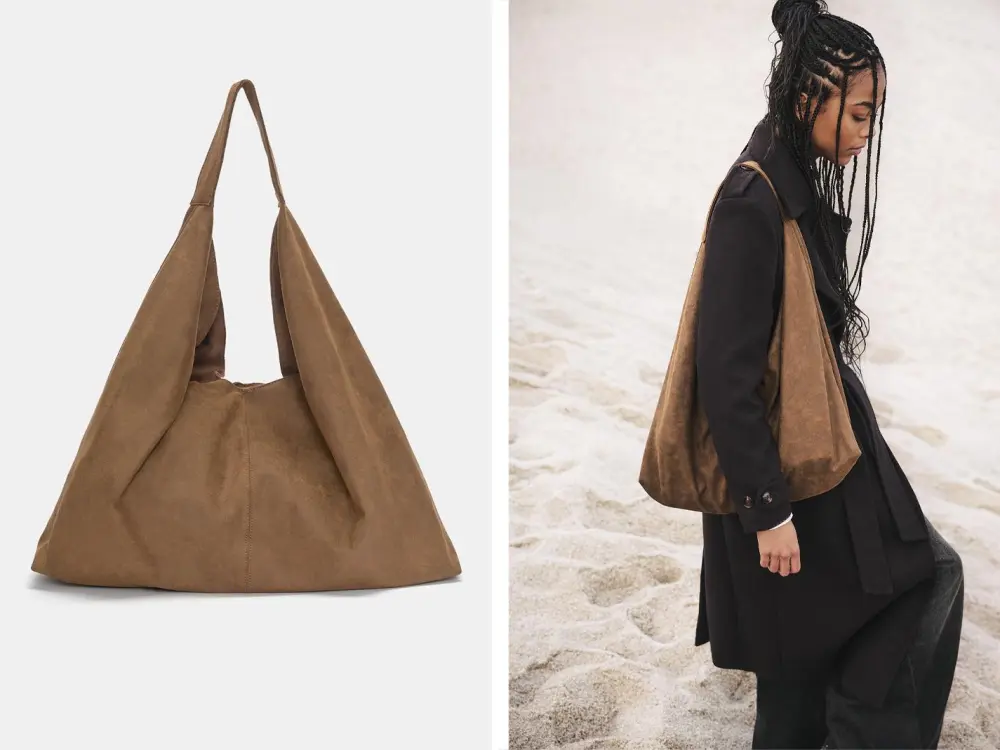 Bolso shopper efecto piel