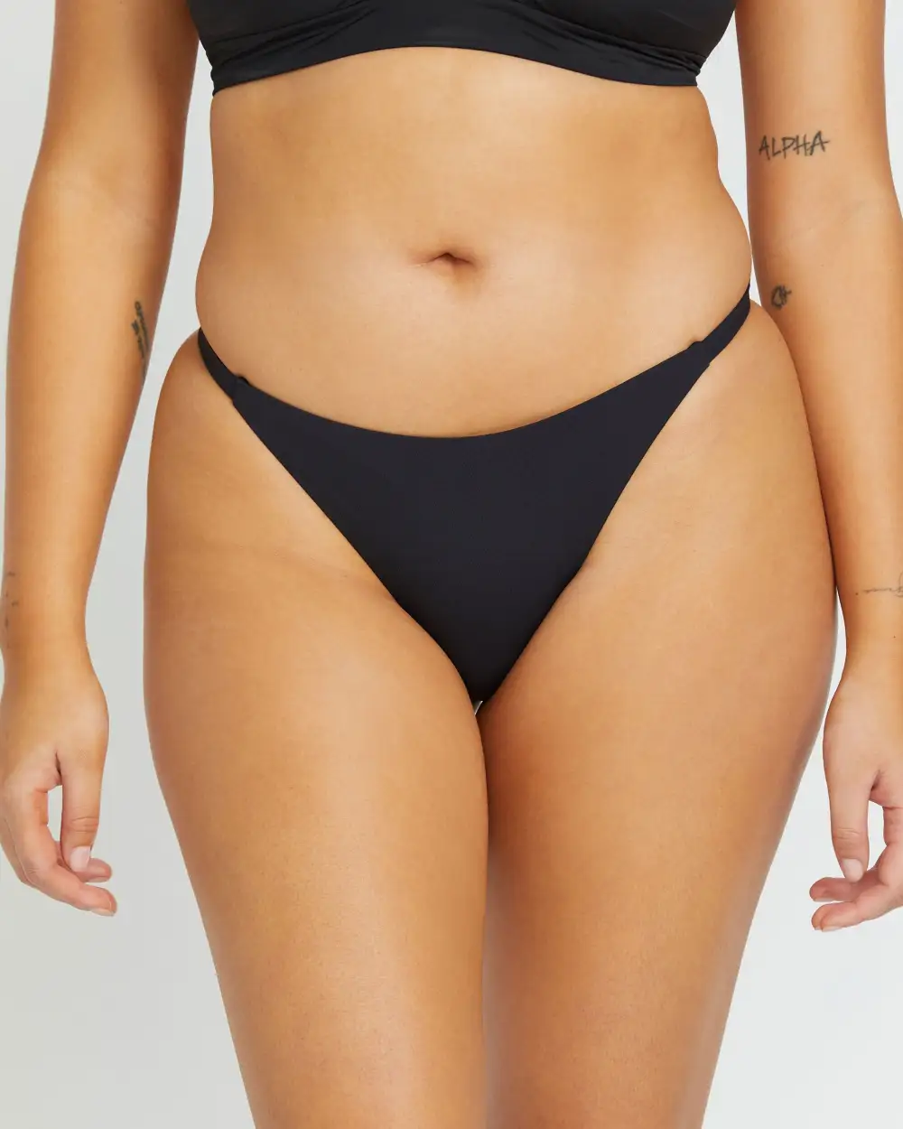 Sol Searcher Maya Bikini Bottom - Black Pebble
