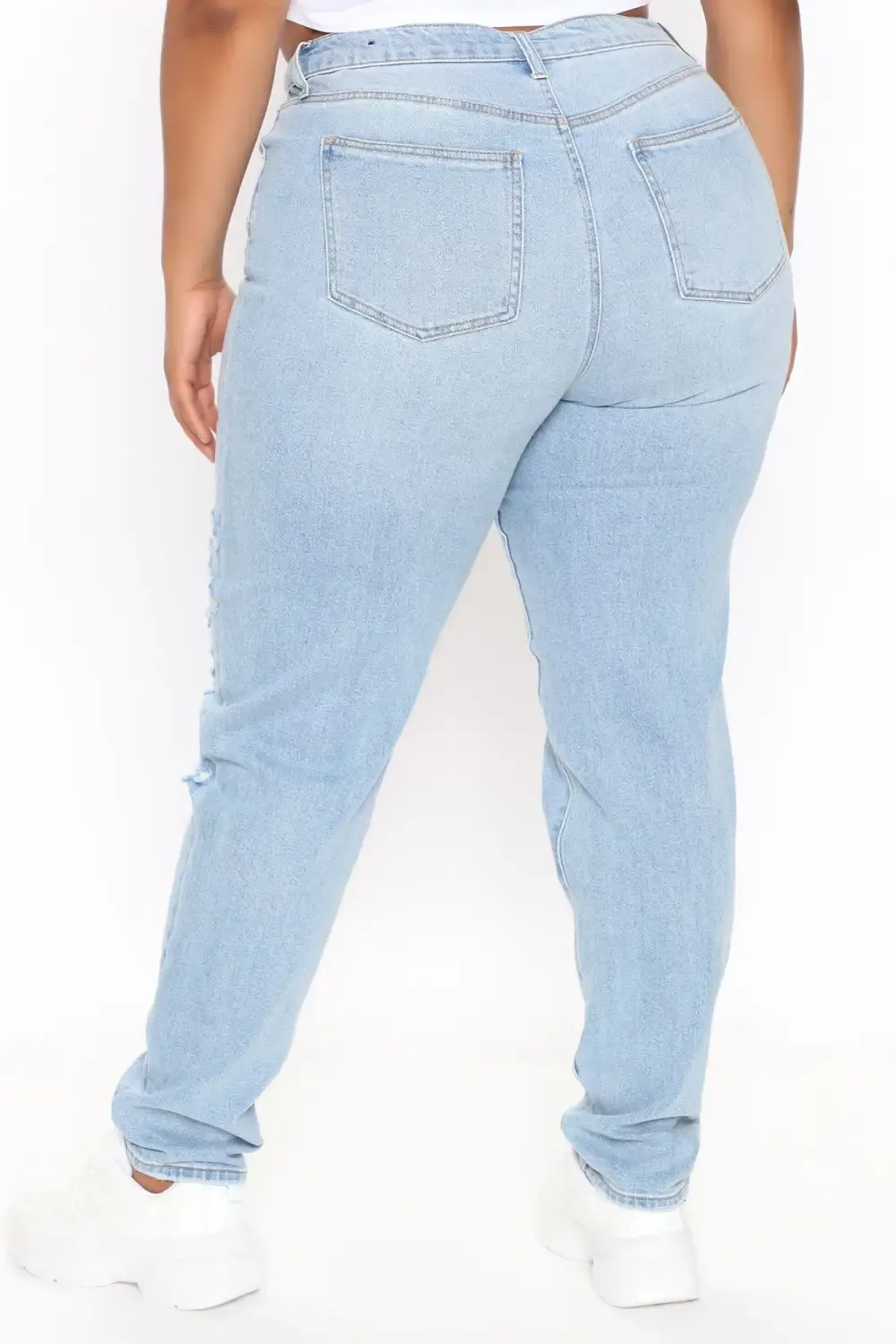 Better Than Your Last Ripped Straight Leg Jeans - Medium Blue Wash