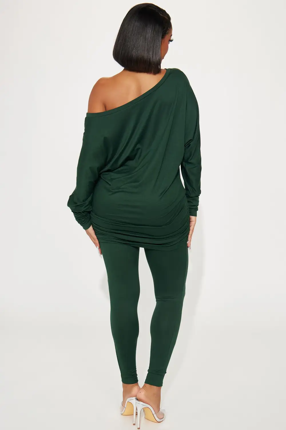 Camila Off Shoulder Legging Set - Hunter