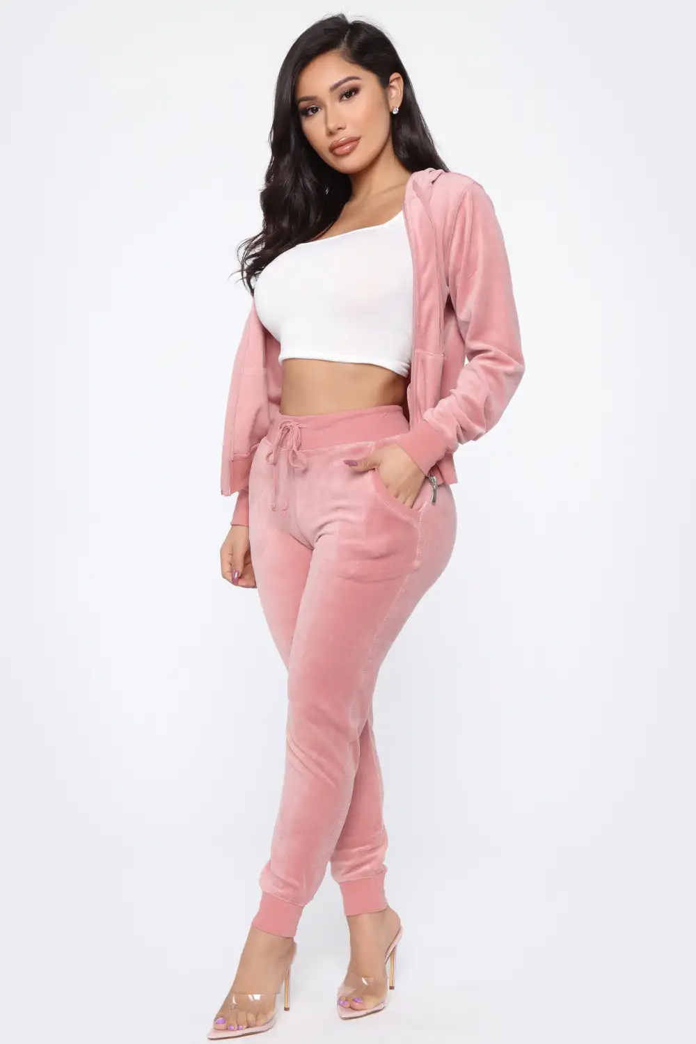 The Original Trendsetter Velour Set - Mauve