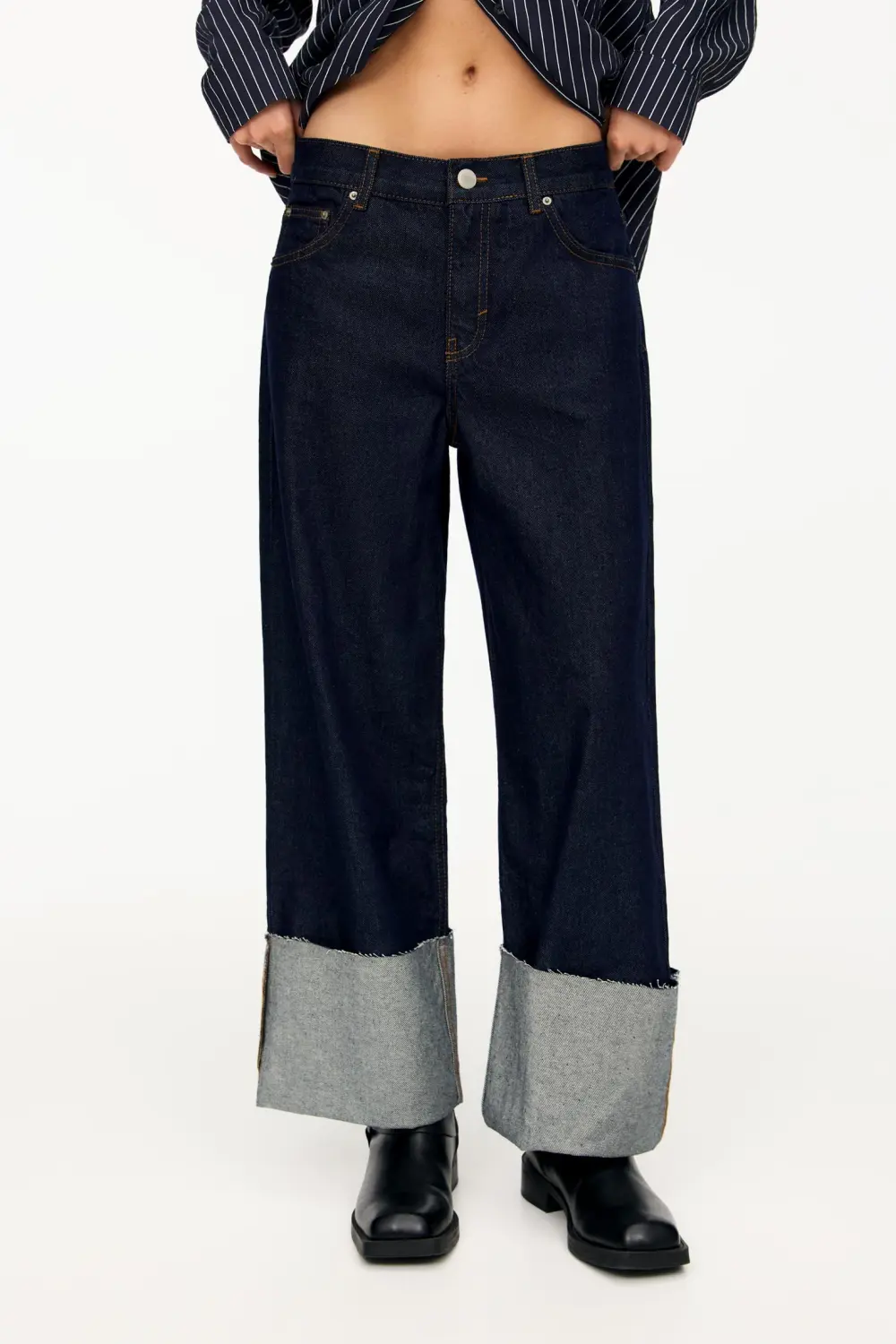 Jeans baggy vuelta bajo