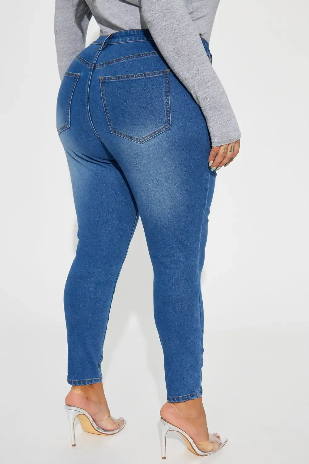 Brianna Basic Stretch Skinny Jeans - Medium Wash
