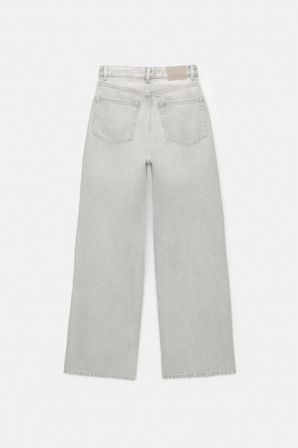 Jeans wide leg tiro alto
