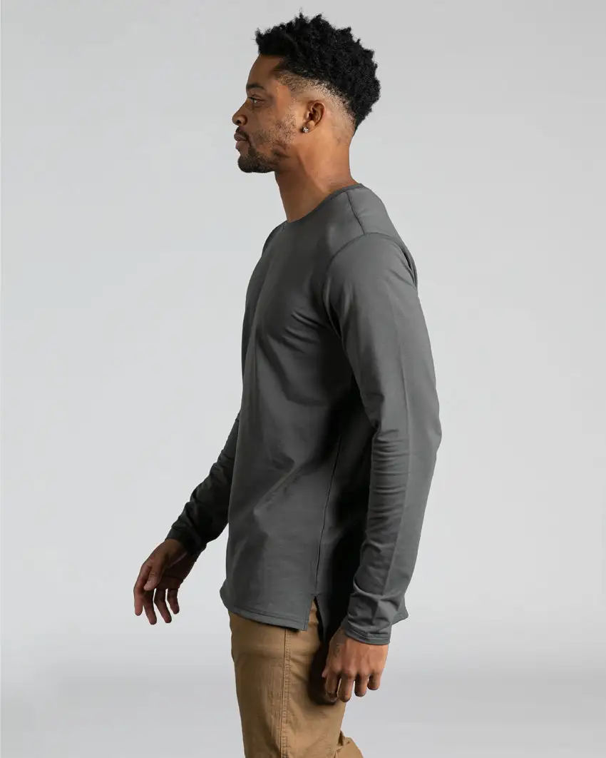Long Sleeve: Lux Split Hem