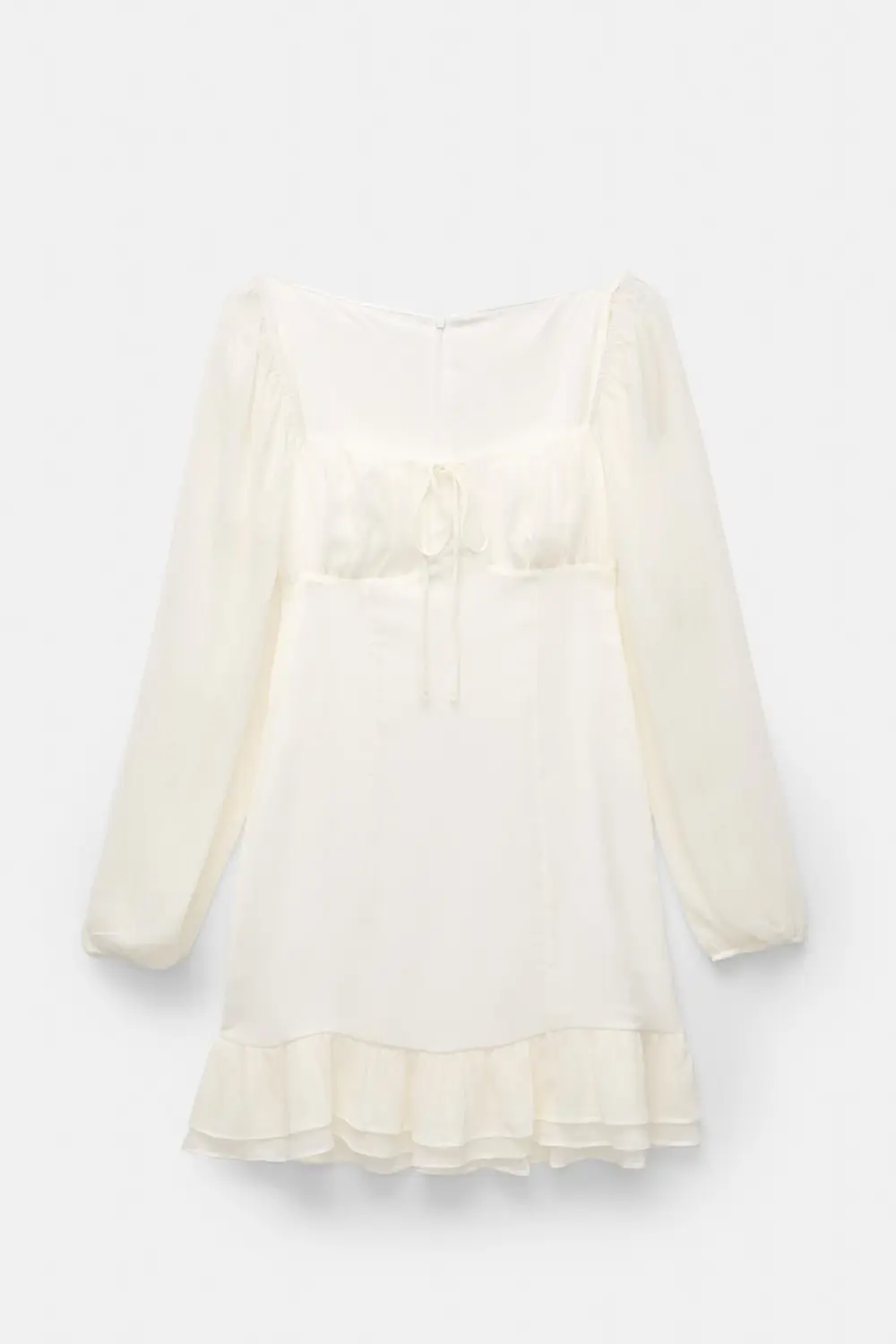 Vestido corto volantes