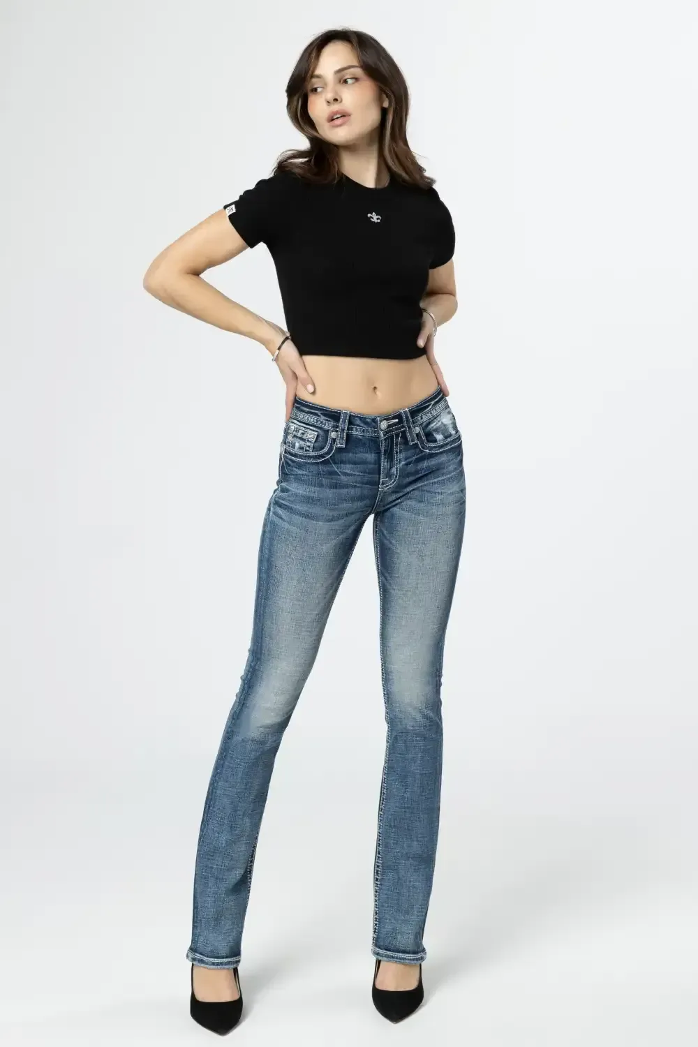 Aztec Hanging Feathers Bootcut Jeans