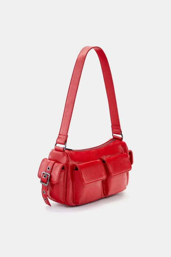 Bolso de hombro multibolsillos