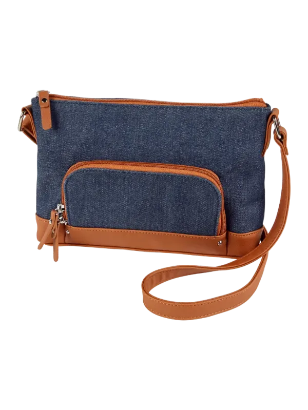 Country Denim Pocket Crossbody Bag
