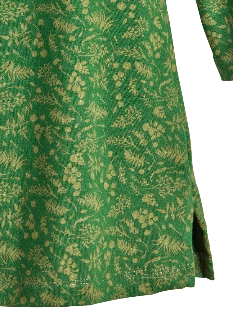 Women's Cotton Knit Notch-Neck Tunic