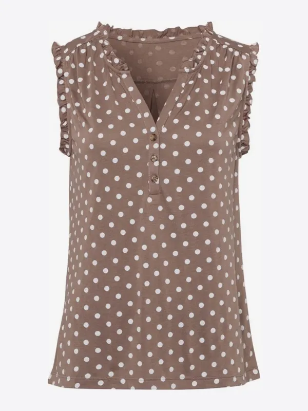 PolkaDot V-neck Casual Style Blouses