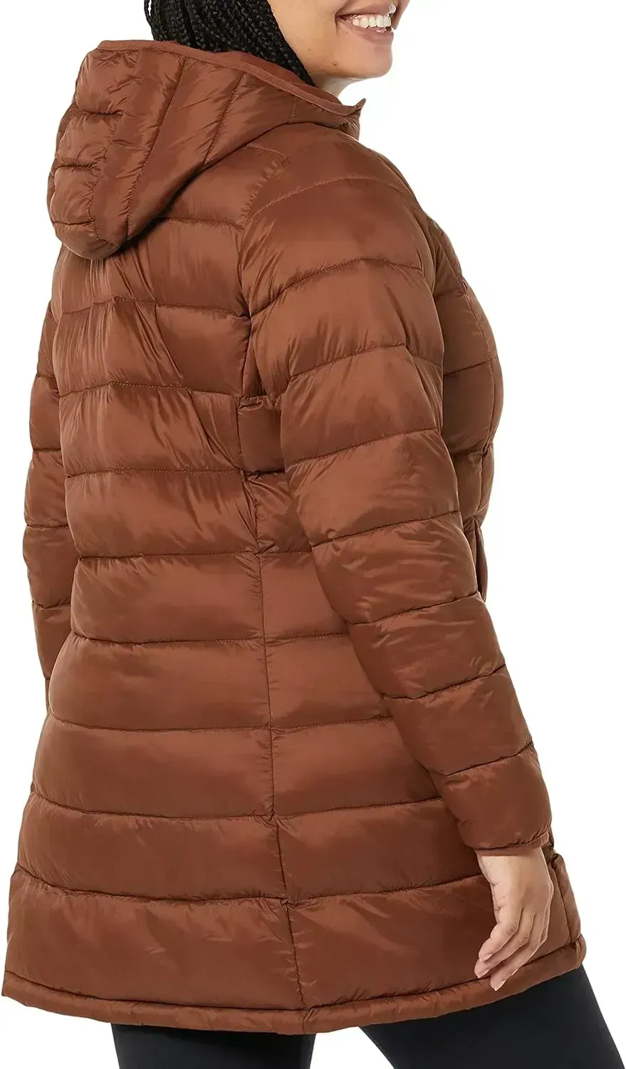 Women's Lightweight Water-Resistant Hooded Puffer Coat (Available in Plus Size)