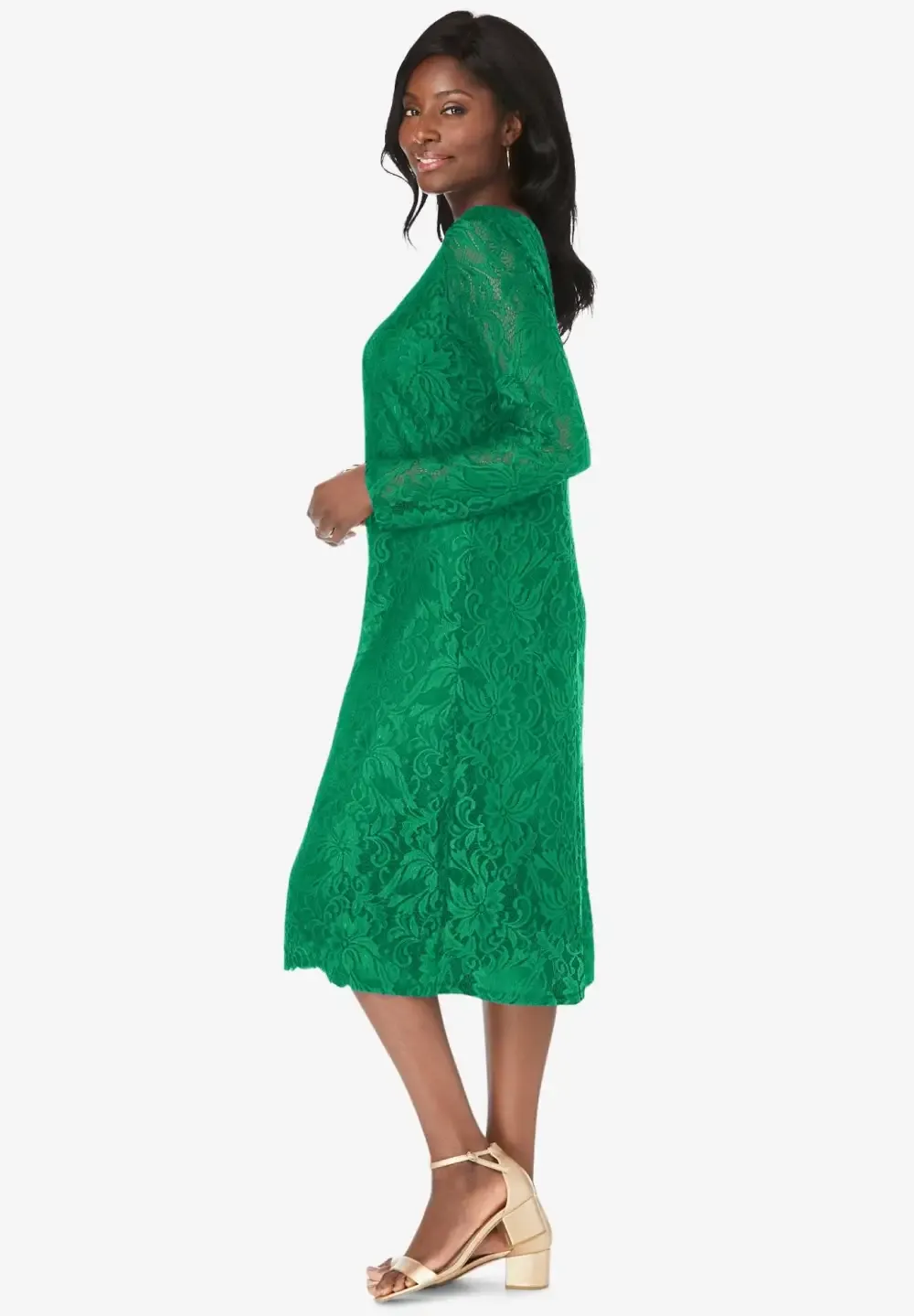 Stretch Lace Shift Dress