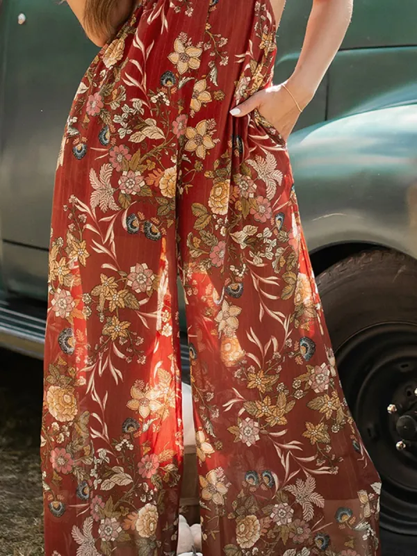 Red Halter Jumpsuit