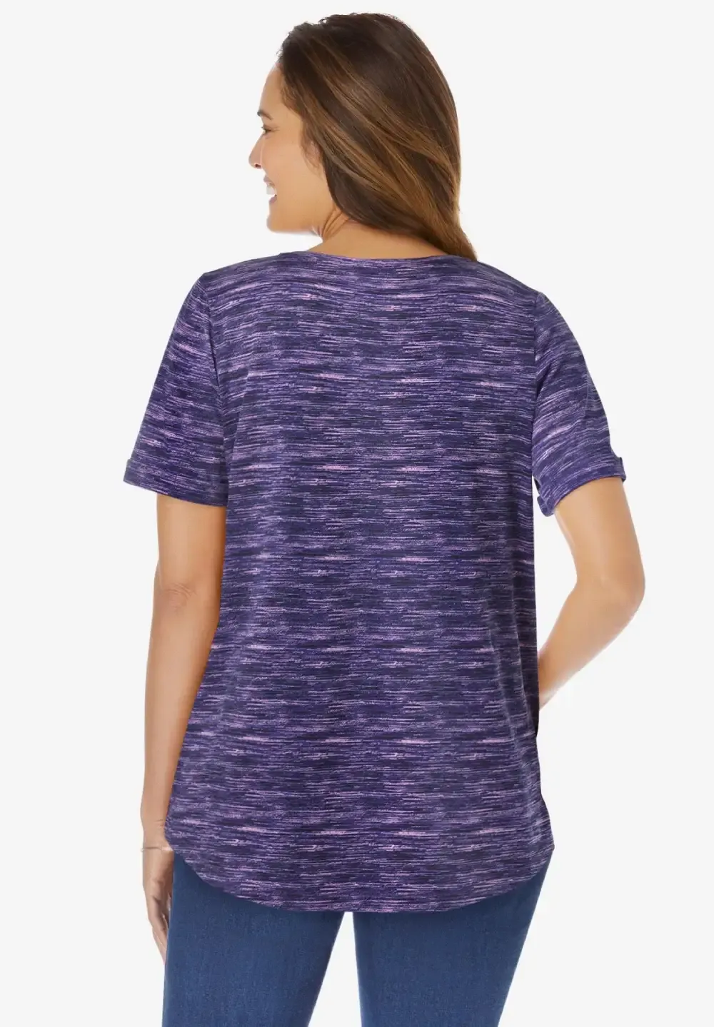 Short-Sleeve Notch-Neck Tee