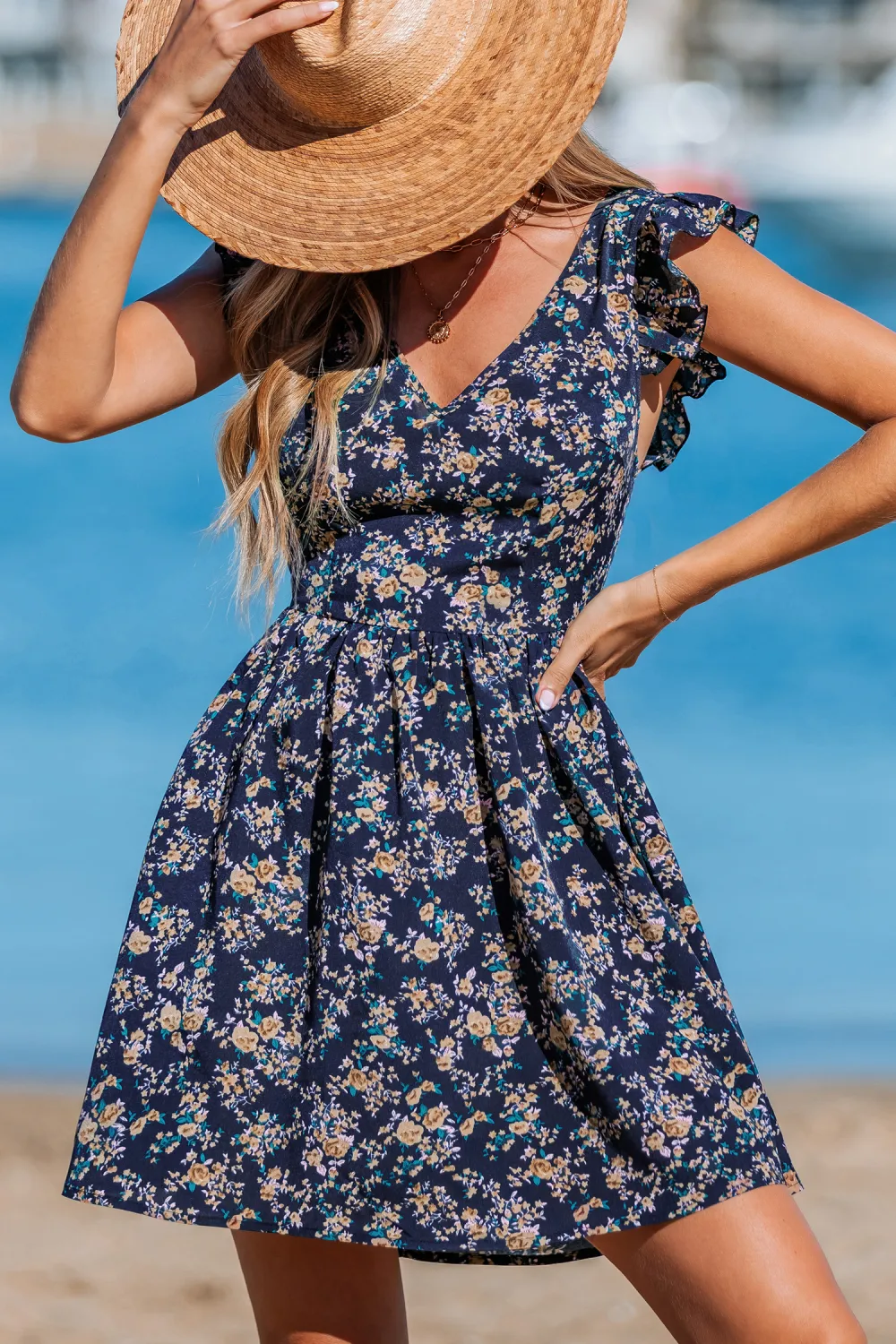 Darling Ruffles Floral Mini Dress