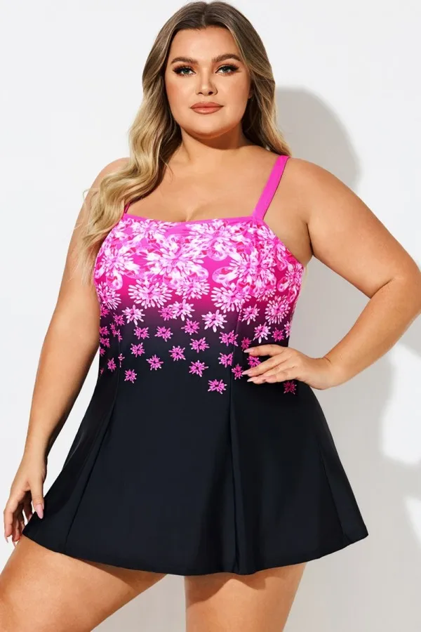 Blue Ocean Square Neckline Women Stylish Swimdress