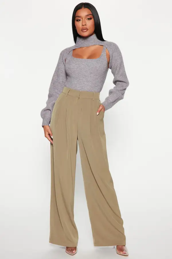 Dynamic Duo Sweater Set - Heather Grey