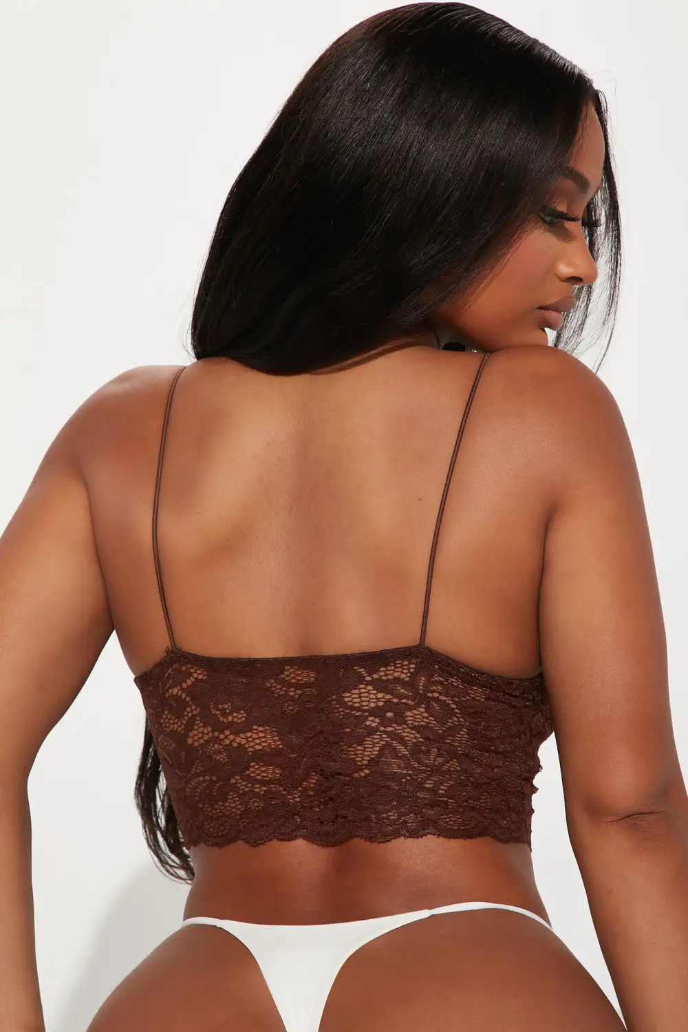 Vibe With You Lace Bralette - Chocolate