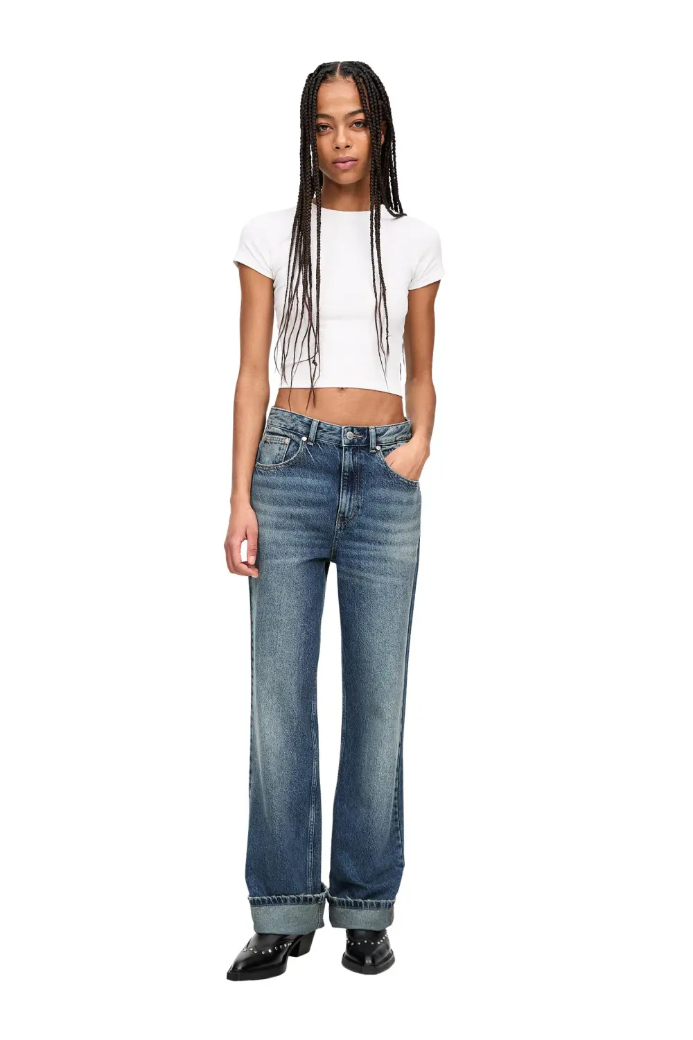Jeans baggy vuelta bajo