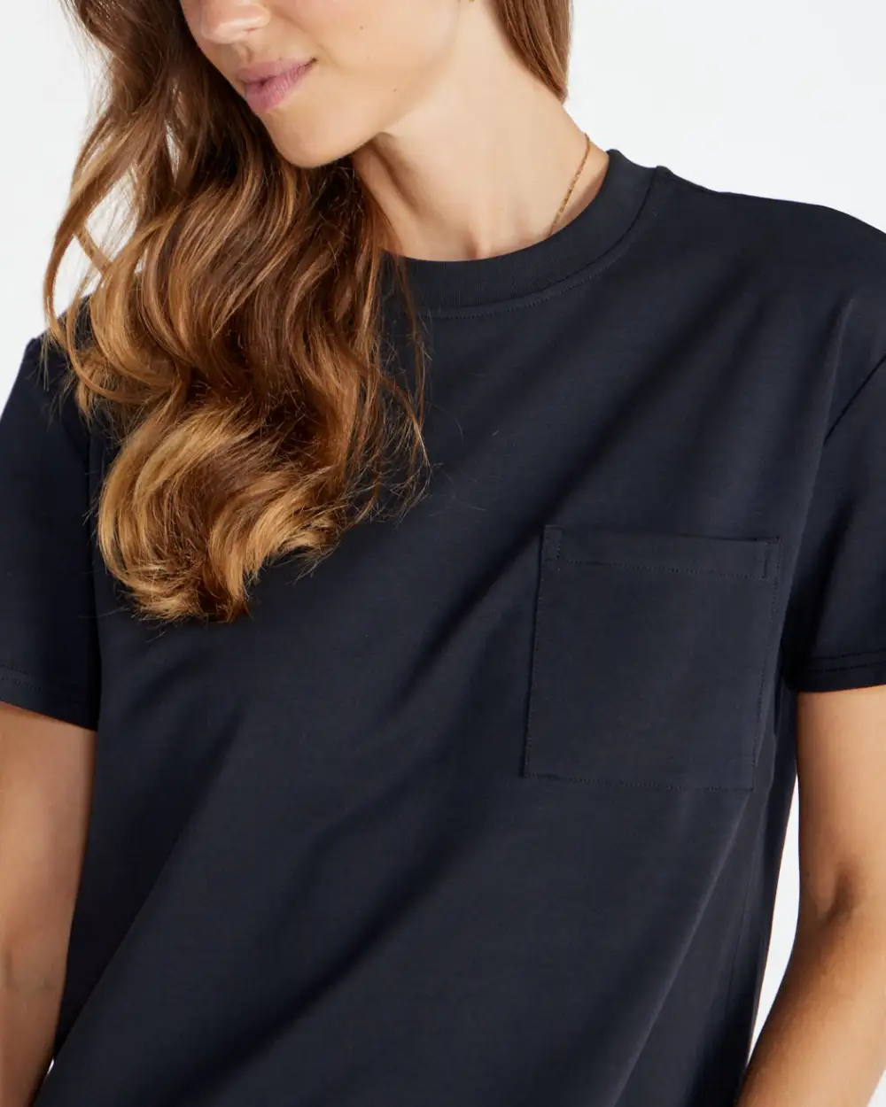 Lux Relaxed Split Hem Pocket Tee