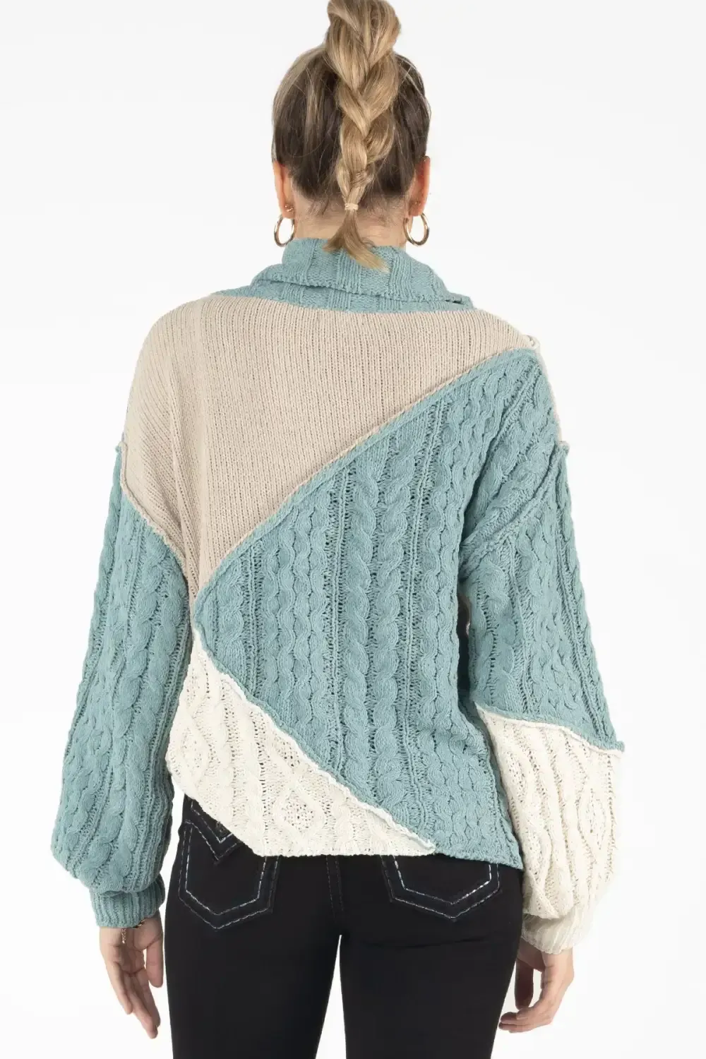 Mixed Colorblock  Sweater
