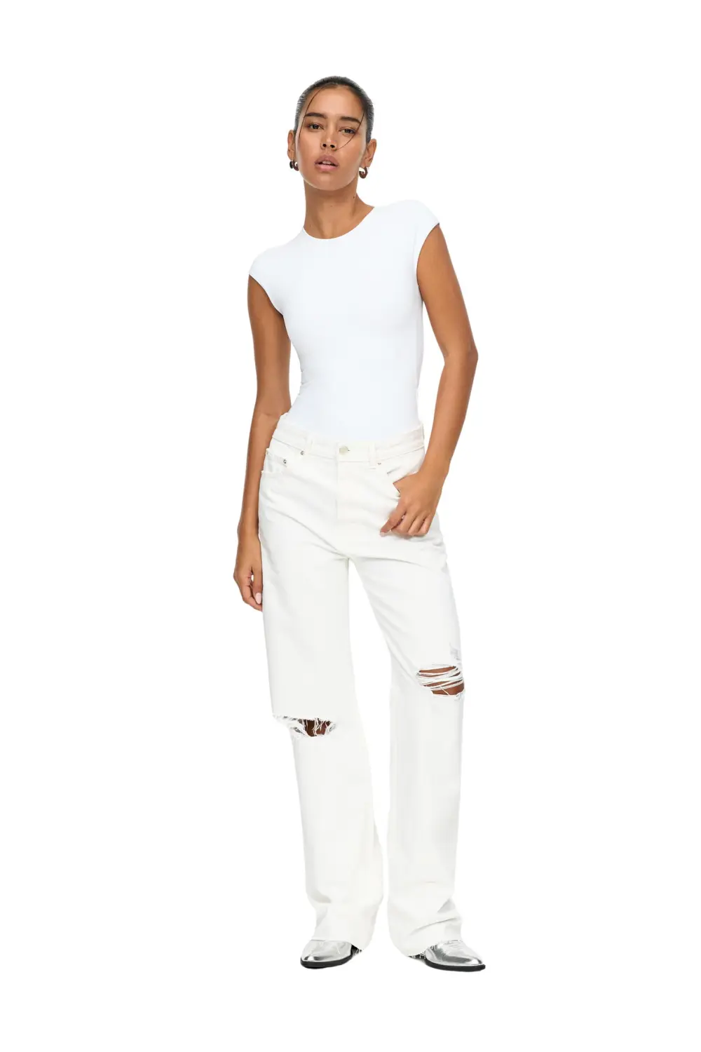 Short sleeve polyamide bodysuit