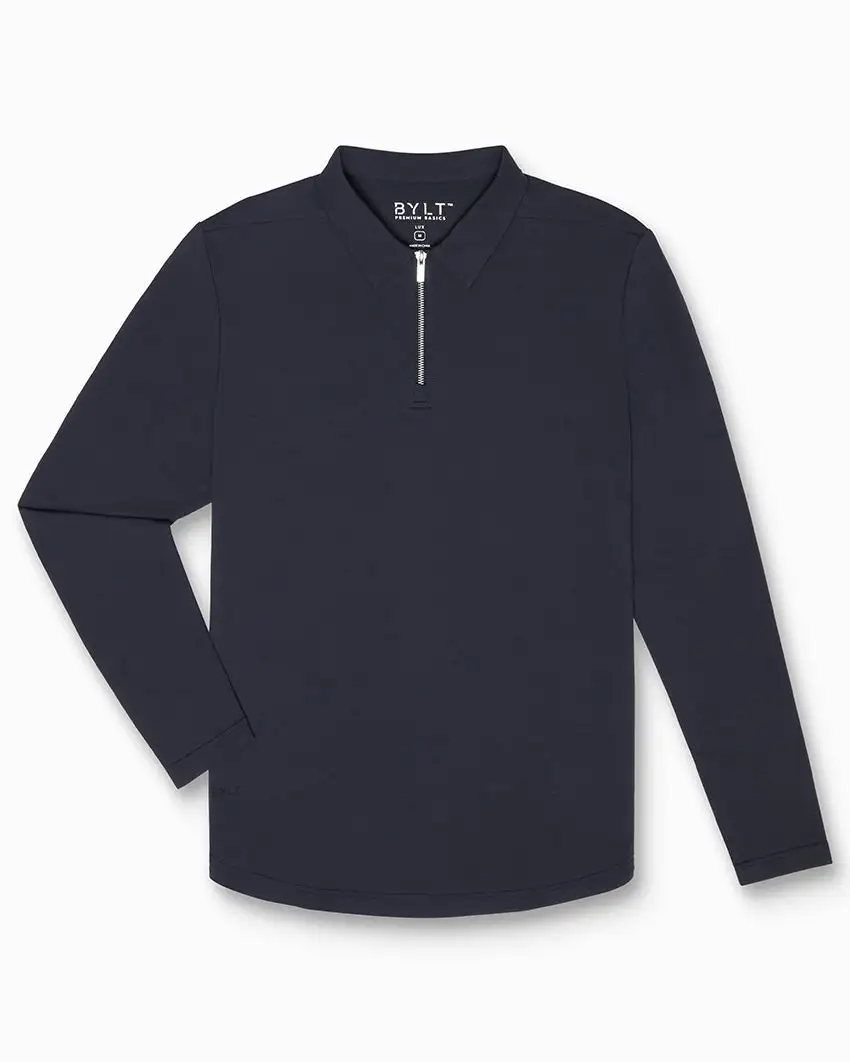 Lux Long Sleeve Zip Polo