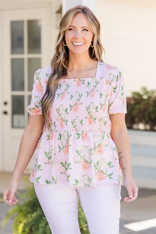 Flowers For Days Top, Pink